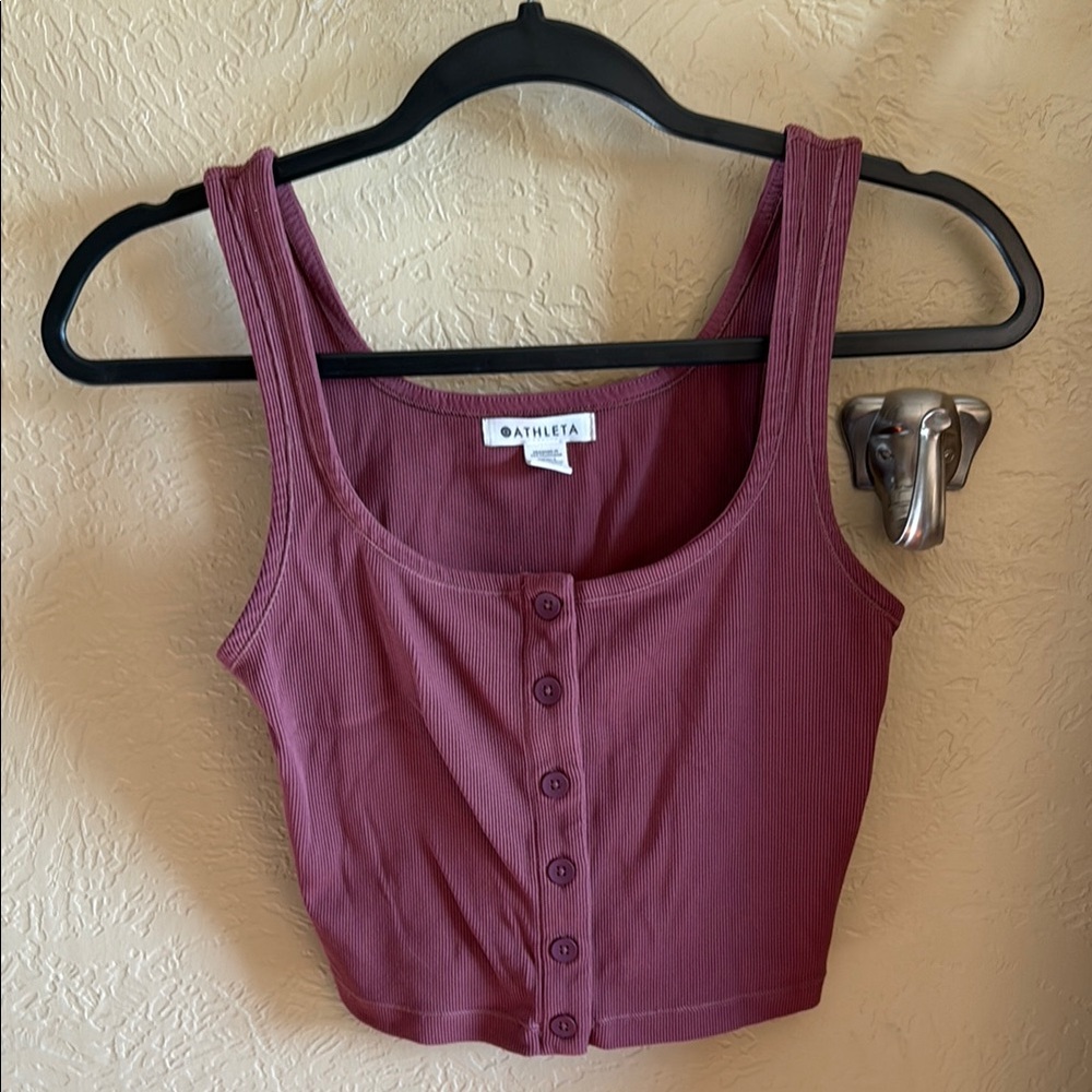 Athleta Women's Mauve Button-Front Top